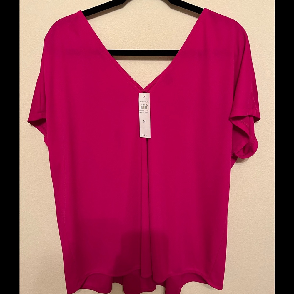 NWT Short -sleeve Hot Pink Top